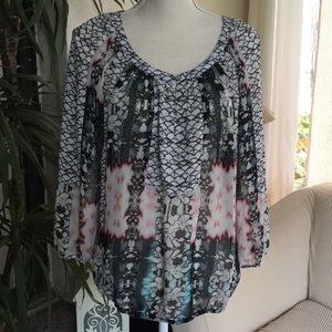 Figueroa & Flower Sheer Overblouse